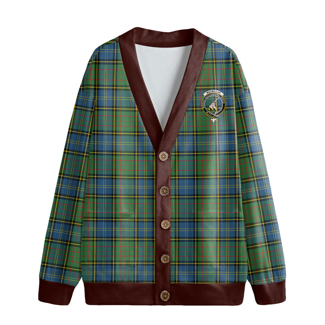 MacMillan Hunting Ancient Tartan Crest Knitted Fleece Cardigan