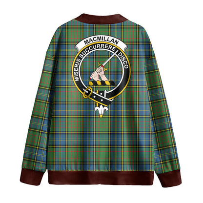 MacMillan Hunting Ancient Tartan Crest Knitted Fleece Cardigan