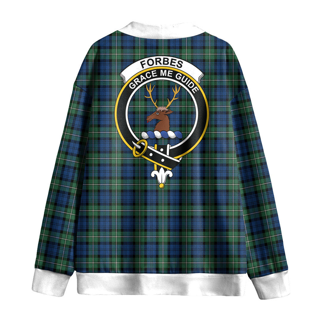 Forbes Ancient Tartan Crest Knitted Fleece Cardigan