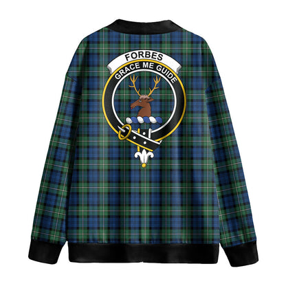 Forbes Ancient Tartan Crest Knitted Fleece Cardigan