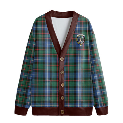 MacRae Hunting Ancient Tartan Crest Knitted Fleece Cardigan