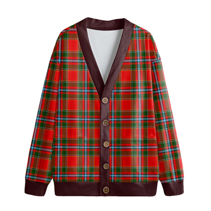 Drummond of Perth Tartan Plaid Knitted Fleece Cardigan