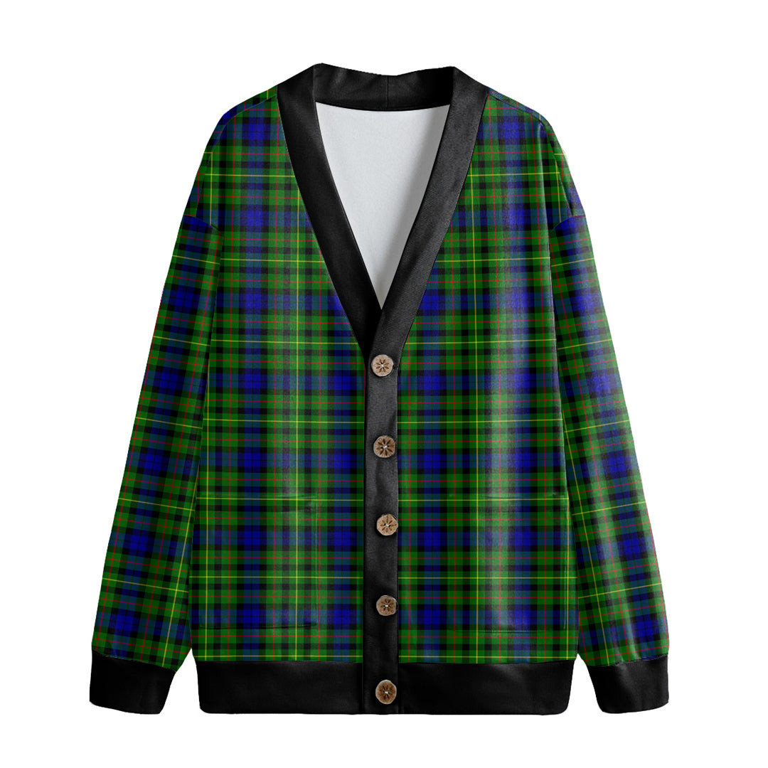 Rollo Modern Tartan Plaid Knitted Fleece Cardigan