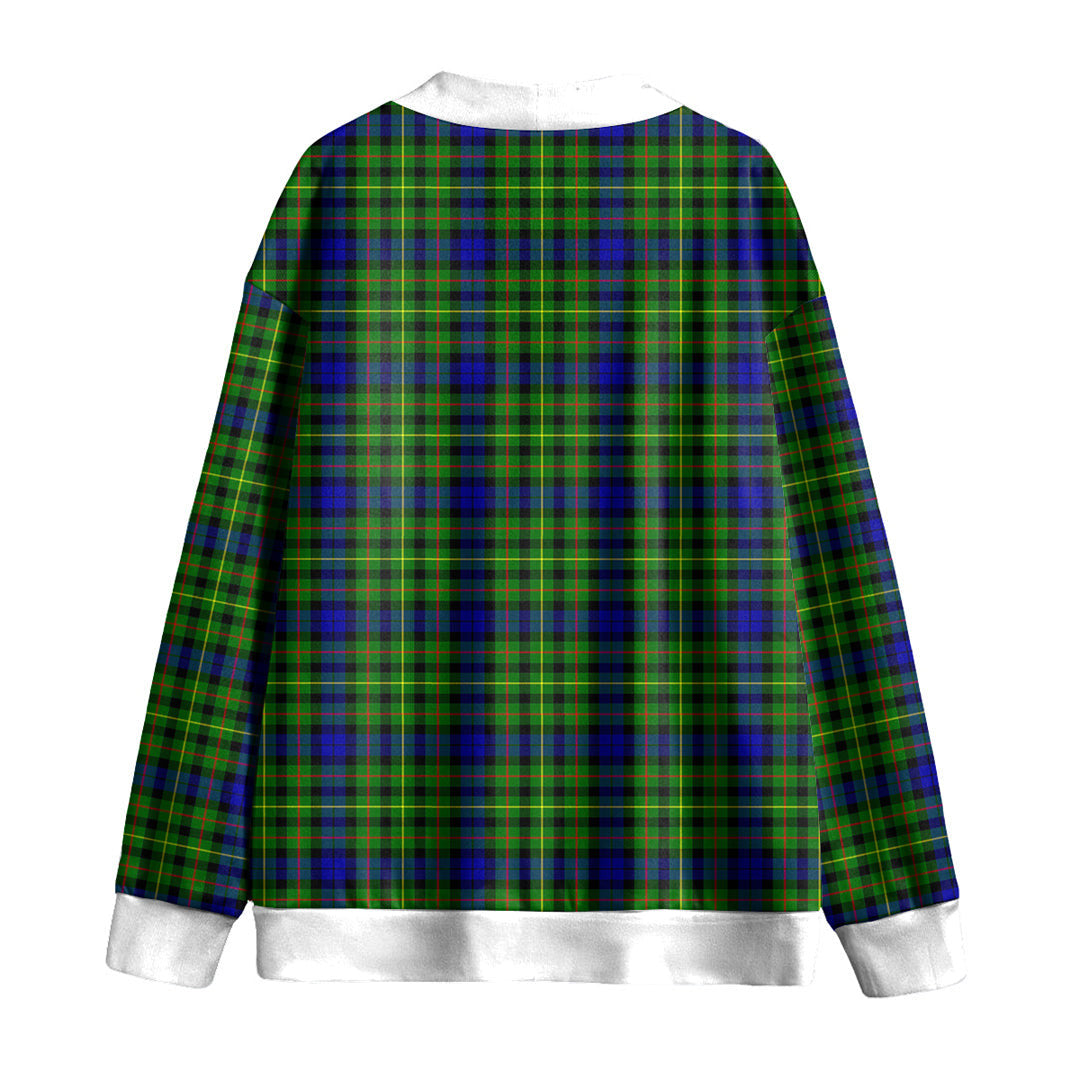 Rollo Modern Tartan Plaid Knitted Fleece Cardigan