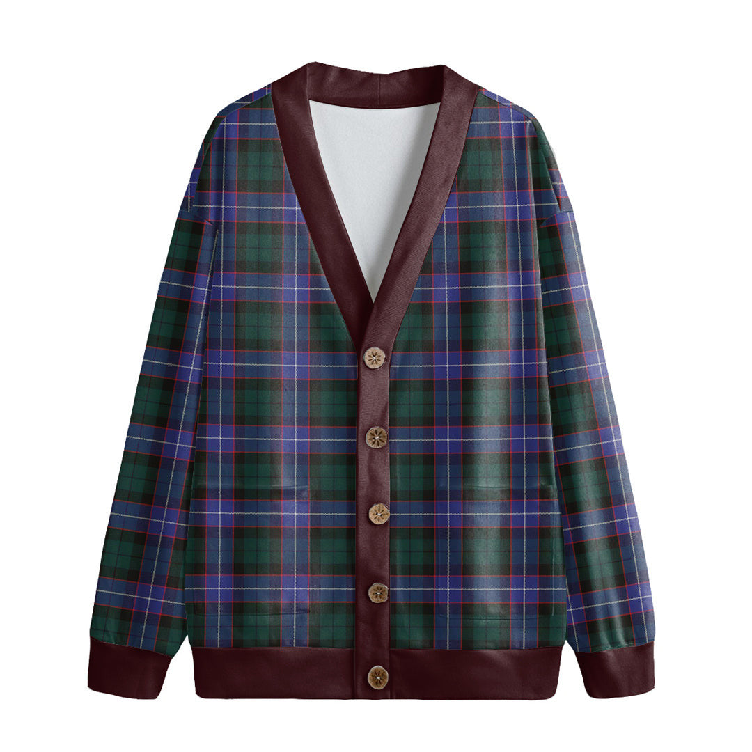 Guthrie Modern Tartan Plaid Knitted Fleece Cardigan