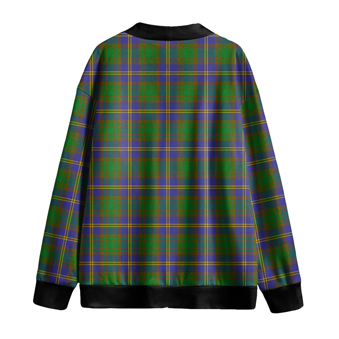 Strange of Balkaskie Tartan Plaid Knitted Fleece Cardigan