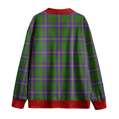 Strange of Balkaskie Tartan Plaid Knitted Fleece Cardigan