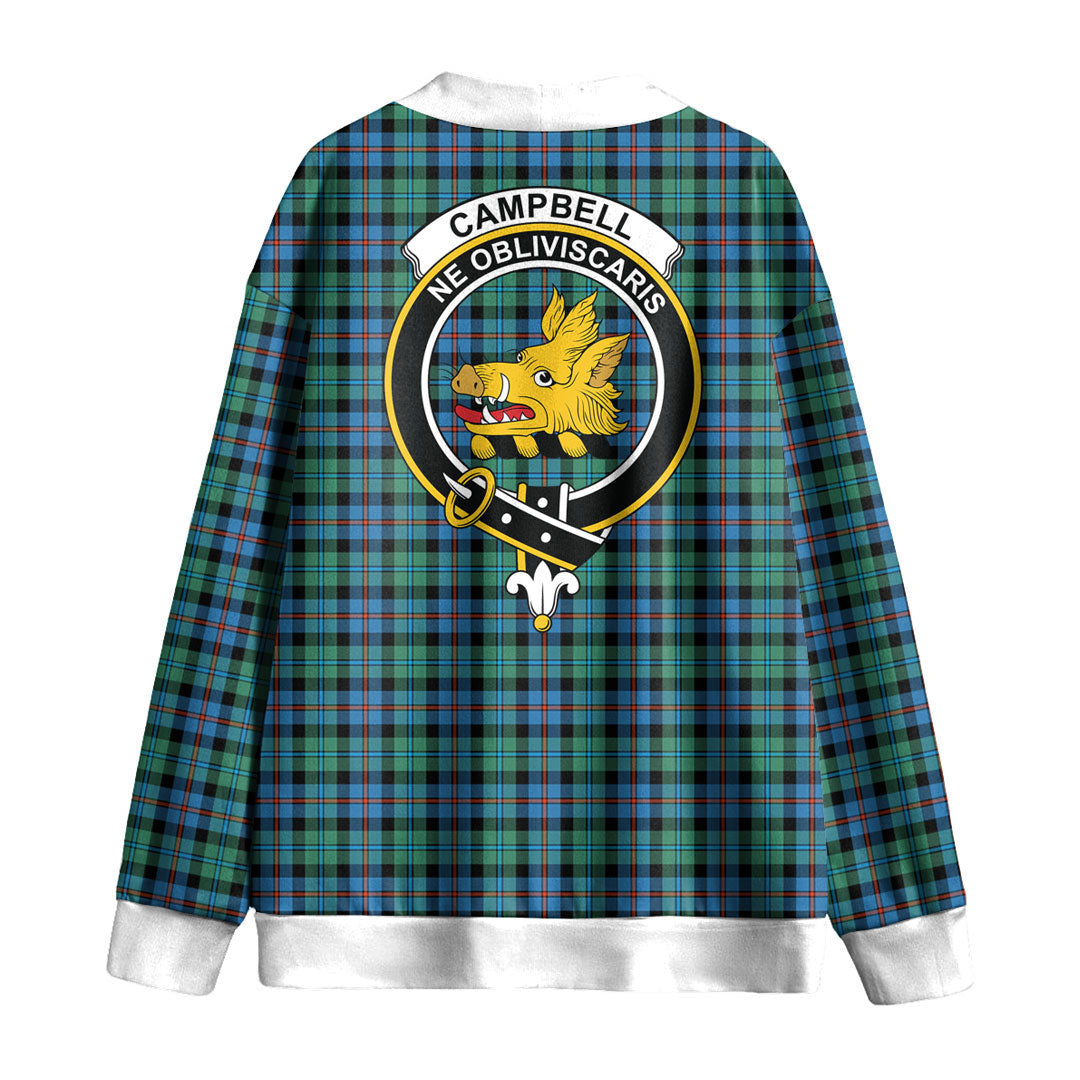 Campbell of Cawdor Ancient Tartan Crest Knitted Fleece Cardigan