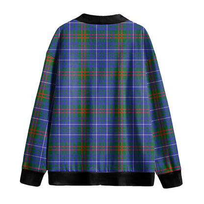 Edmonstone Tartan Plaid Knitted Fleece Cardigan