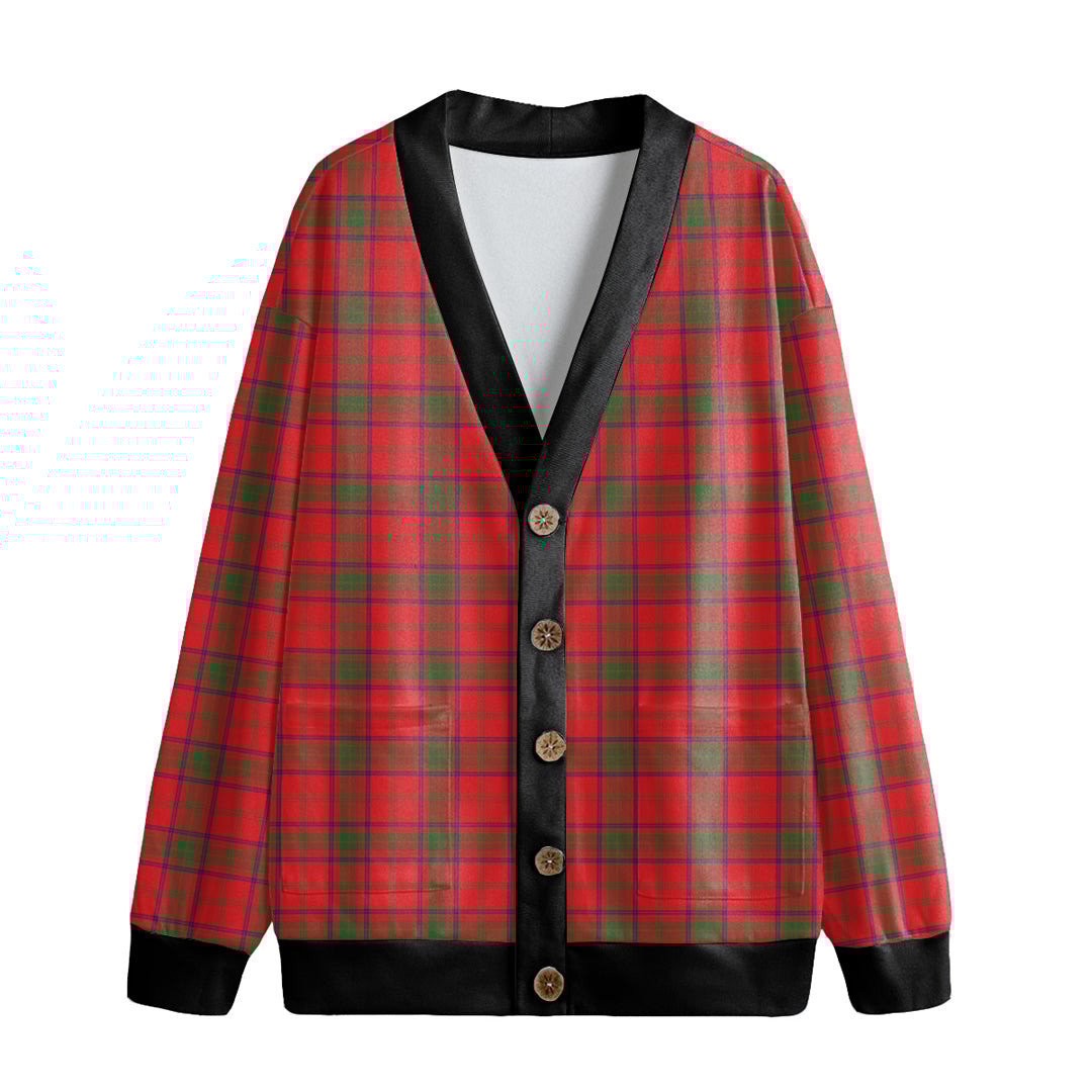 Ross Modern Tartan Plaid Knitted Fleece Cardigan