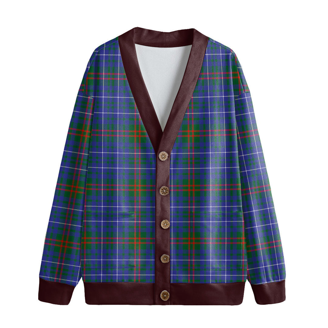 Edmonstone Tartan Plaid Knitted Fleece Cardigan