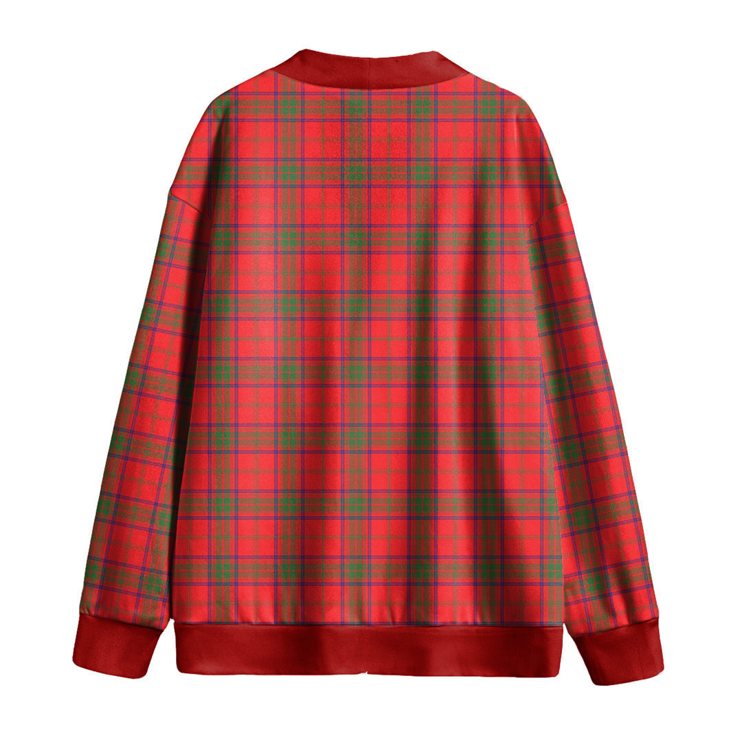 Ross Modern Tartan Plaid Knitted Fleece Cardigan