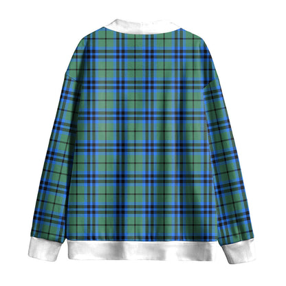 Falconer Tartan Plaid Knitted Fleece Cardigan