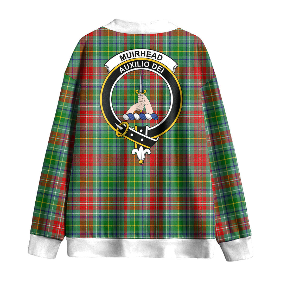 Muirhead Tartan Crest Knitted Fleece Cardigan