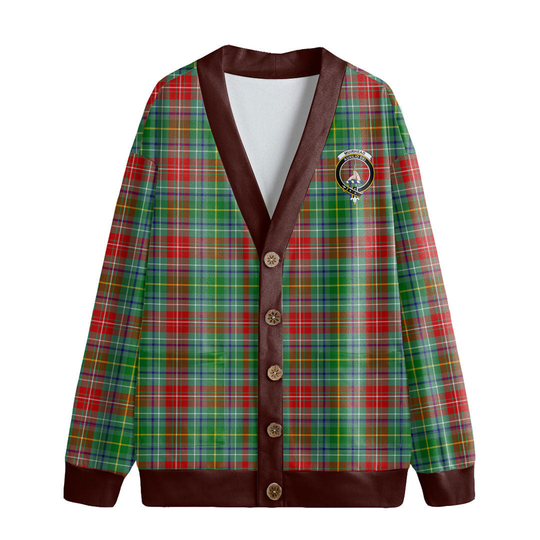 Muirhead Tartan Crest Knitted Fleece Cardigan