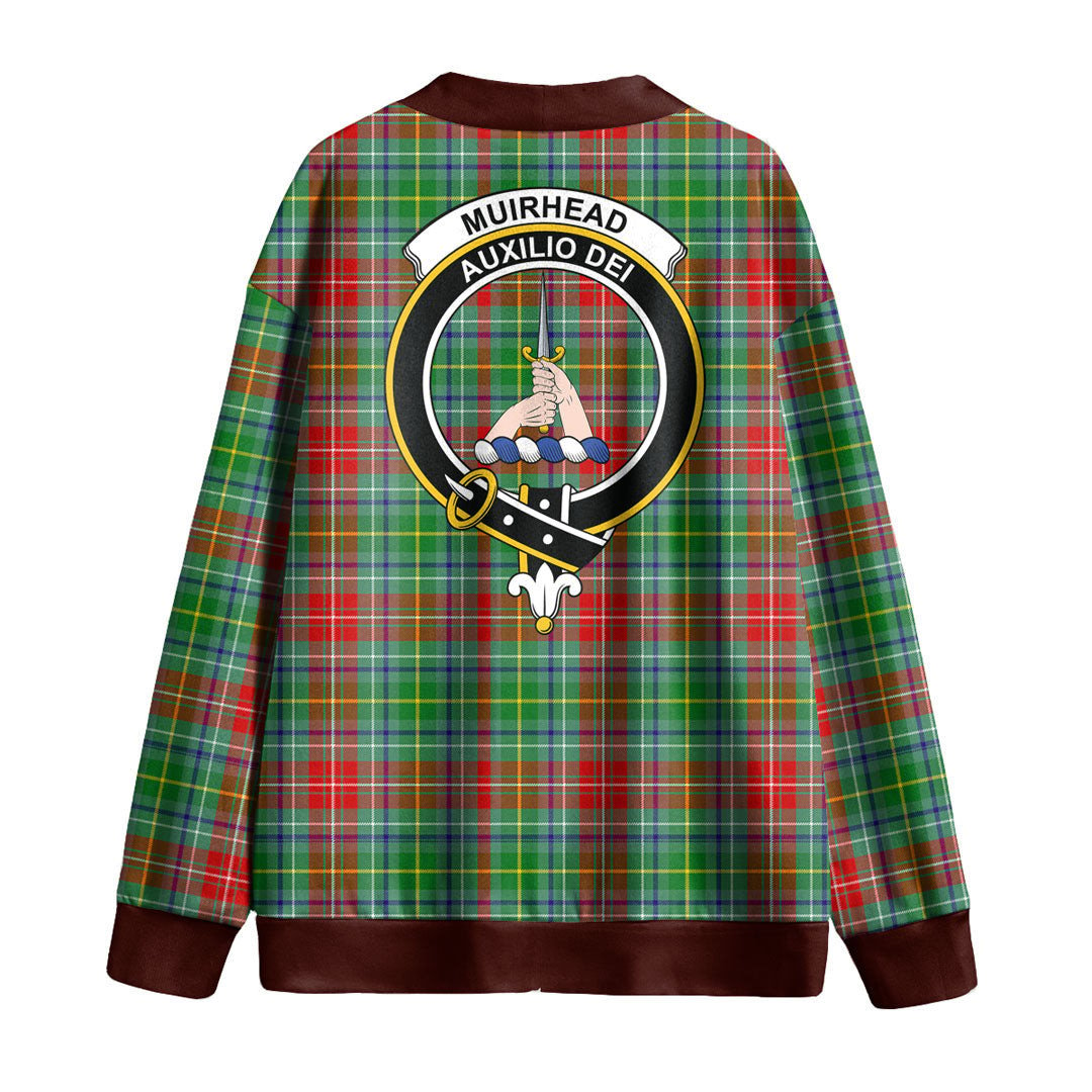 Muirhead Tartan Crest Knitted Fleece Cardigan