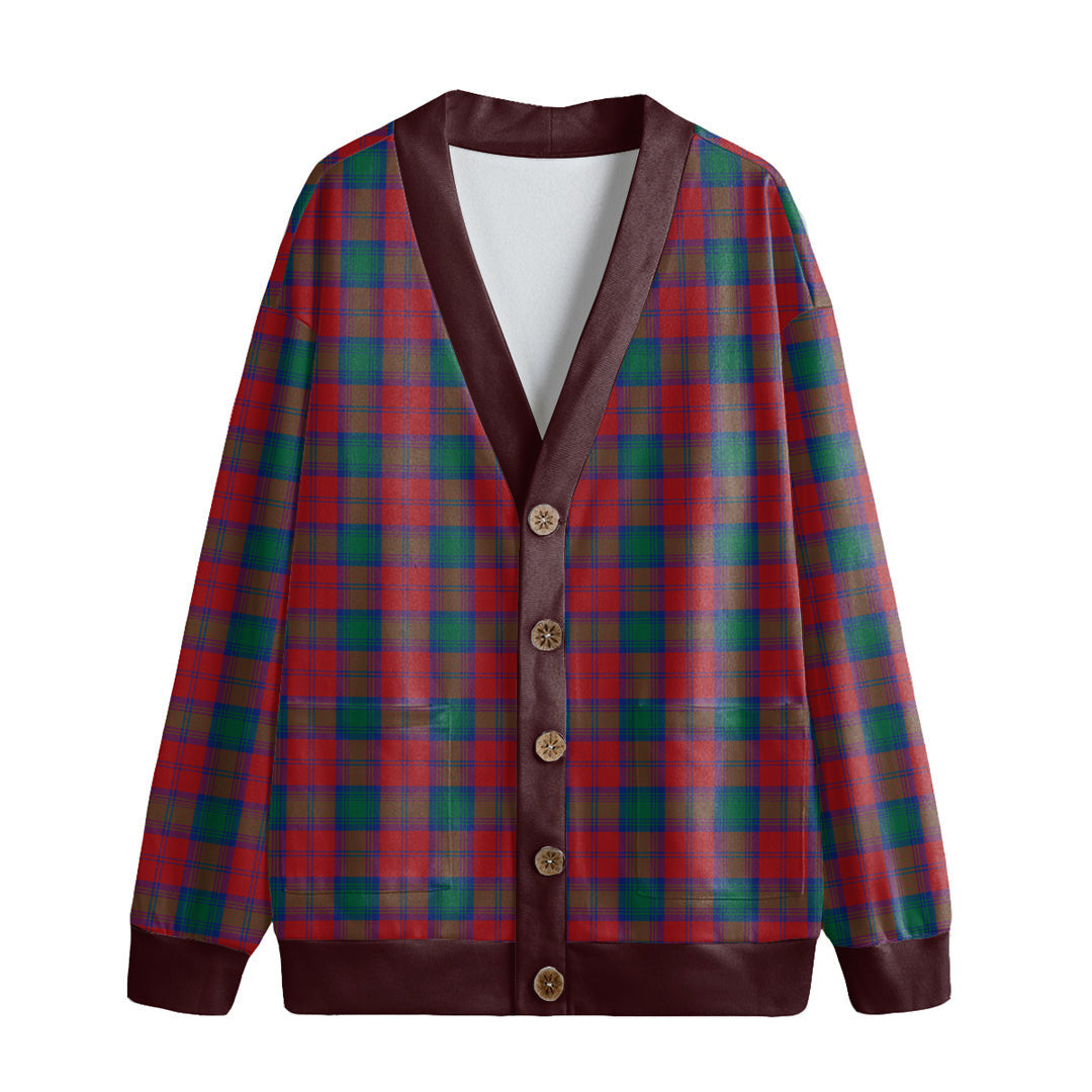 Lindsay Modern Tartan Plaid Knitted Fleece Cardigan