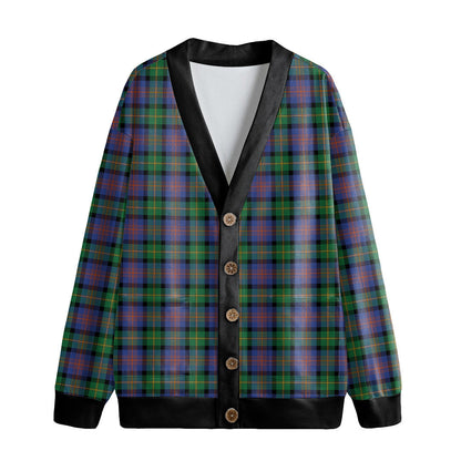 Logan Ancient Tartan Plaid Knitted Fleece Cardigan