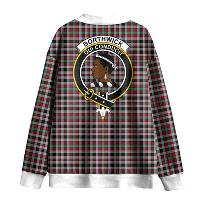 Borthwick Ancient Tartan Crest Knitted Fleece Cardigan