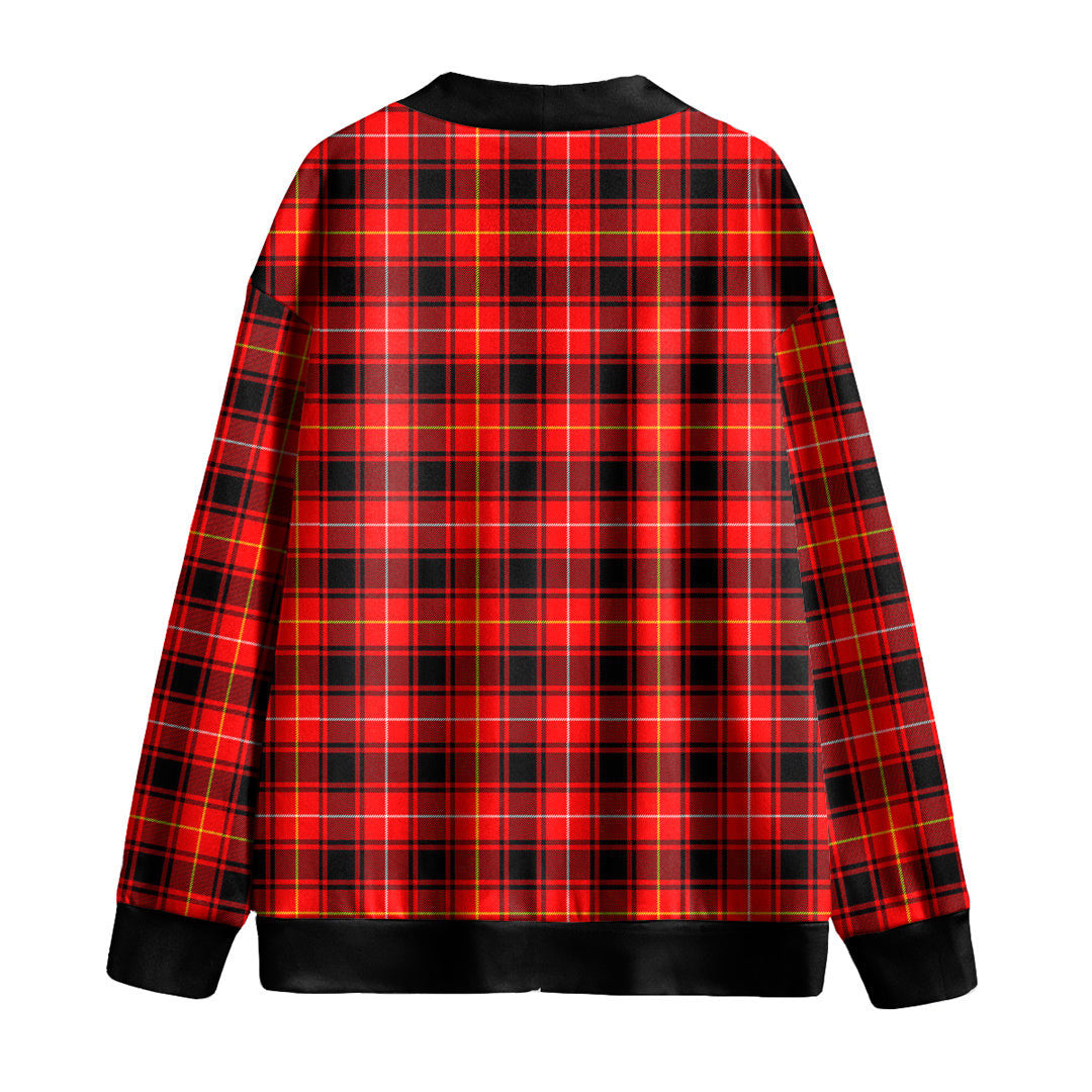 MacIver Modern Tartan Plaid Knitted Fleece Cardigan