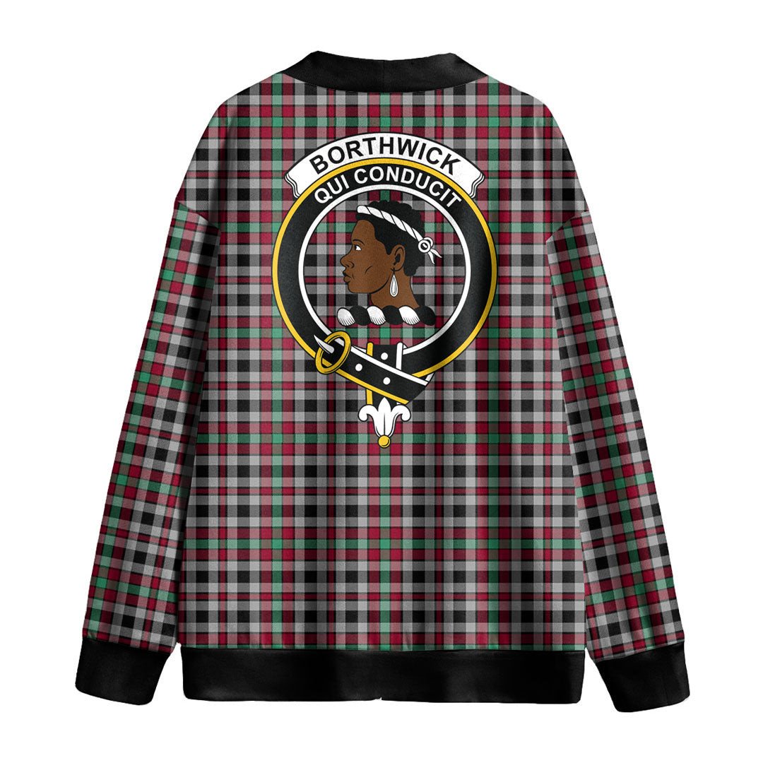 Borthwick Ancient Tartan Crest Knitted Fleece Cardigan