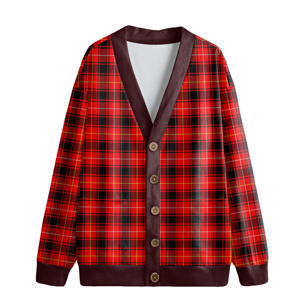 MacIver Modern Tartan Plaid Knitted Fleece Cardigan