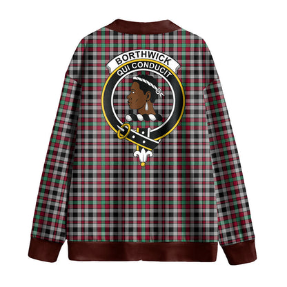 Borthwick Ancient Tartan Crest Knitted Fleece Cardigan