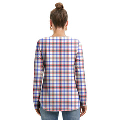 Boswell Modern Tartan Crest Long Sleeve Neckline Tie Sweatshirt