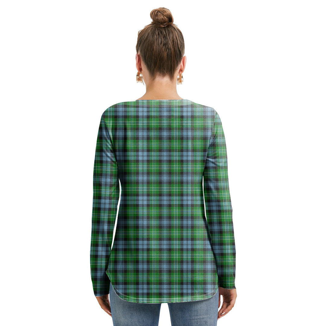 Arbuthnot Ancient Tartan Crest Long Sleeve Neckline Tie Sweatshirt