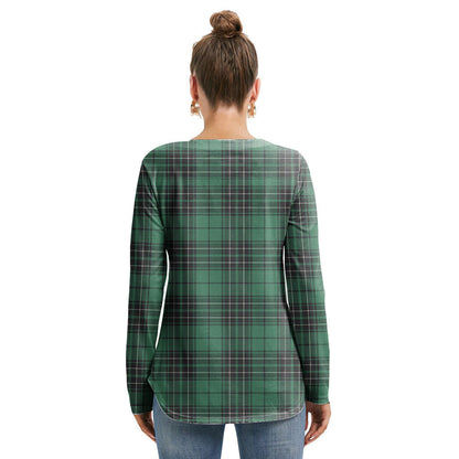 MacLean Hunting Ancient Tartan Plaid Long Sleeve Neckline Tie Sweatshirt