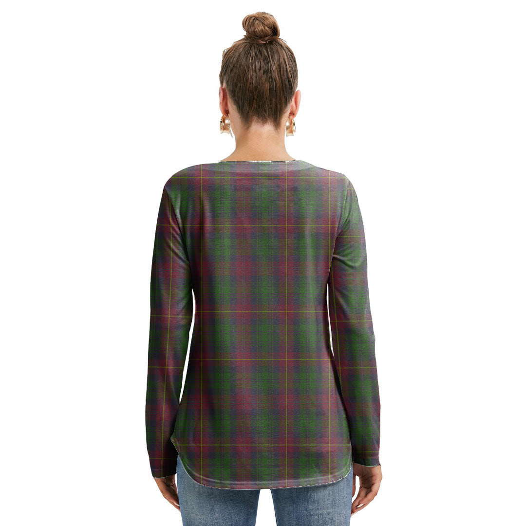 Cairns Tartan Crest Long Sleeve Neckline Tie Sweatshirt