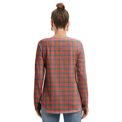 Sinclair Ancient Tartan Crest Long Sleeve Neckline Tie Sweatshirt