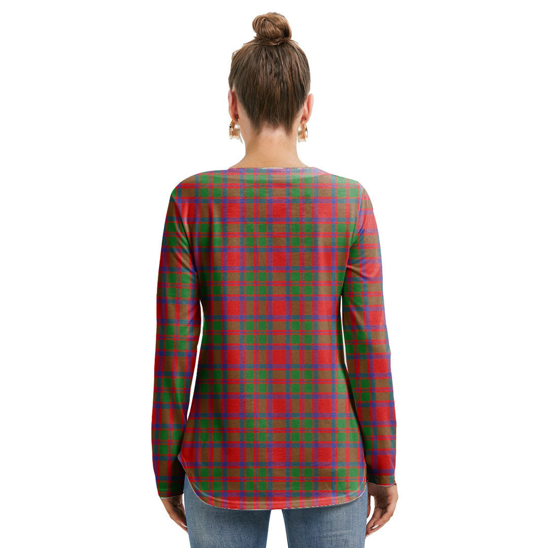 MacKintosh Modern Tartan Crest Long Sleeve Neckline Tie Sweatshirt