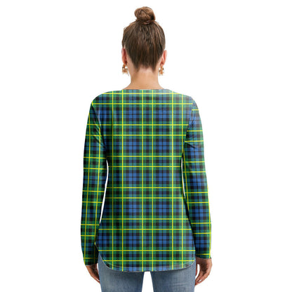 Campbell of Breadalbane Ancient Tartan Crest Long Sleeve Neckline Tie Sweatshirt