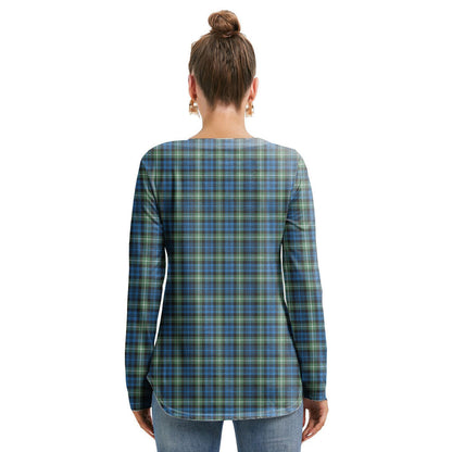 Lamont Ancient Tartan Crest Long Sleeve Neckline Tie Sweatshirt