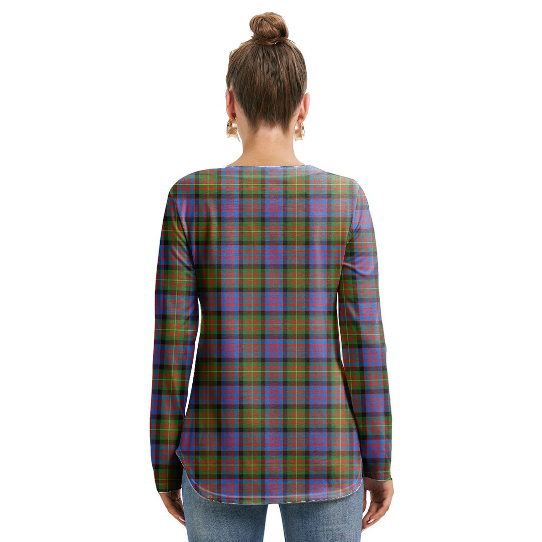 Carnegie Ancient Tartan Crest Long Sleeve Neckline Tie Sweatshirt