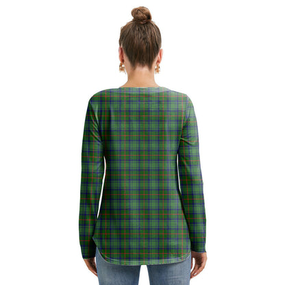 Cranstoun Tartan Crest Long Sleeve Neckline Tie Sweatshirt