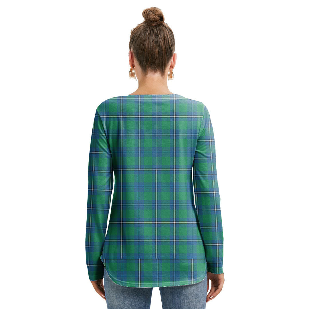 Irvine Ancient Tartan Crest Long Sleeve Neckline Tie Sweatshirt