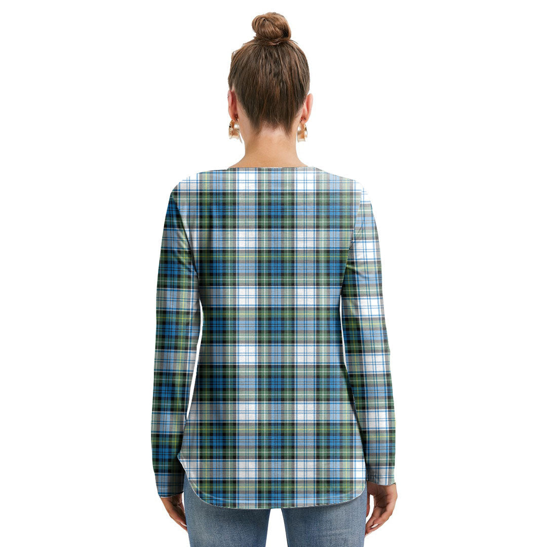 Campbell Dress Ancient Tartan Crest Long Sleeve Neckline Tie Sweatshirt