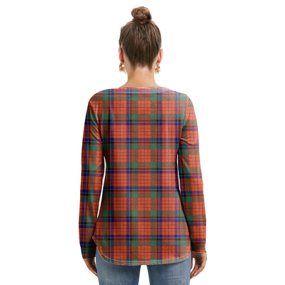 Nicolson Ancient Tartan Crest Long Sleeve Neckline Tie Sweatshirt