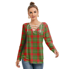 MacGregor Modern Tartan Crest Long Sleeve Neckline Tie Sweatshirt