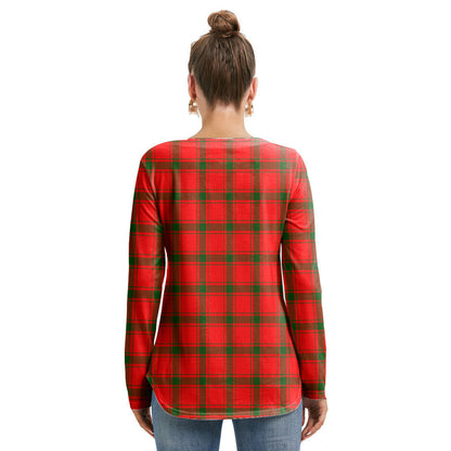 MacDonald of Sleat Tartan Crest Long Sleeve Neckline Tie Sweatshirt