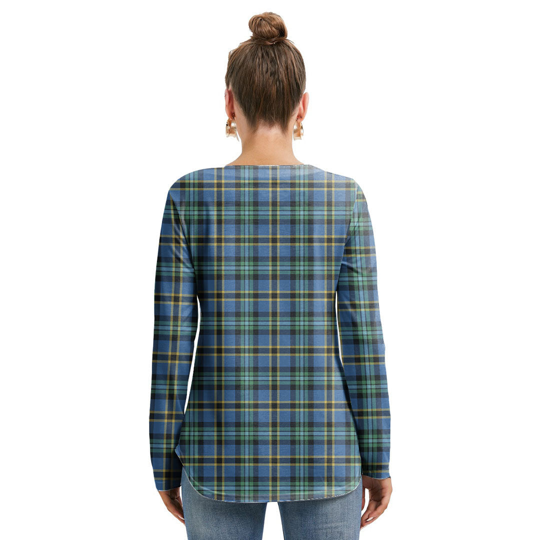 Weir Ancient Tartan Crest Long Sleeve Neckline Tie Sweatshirt