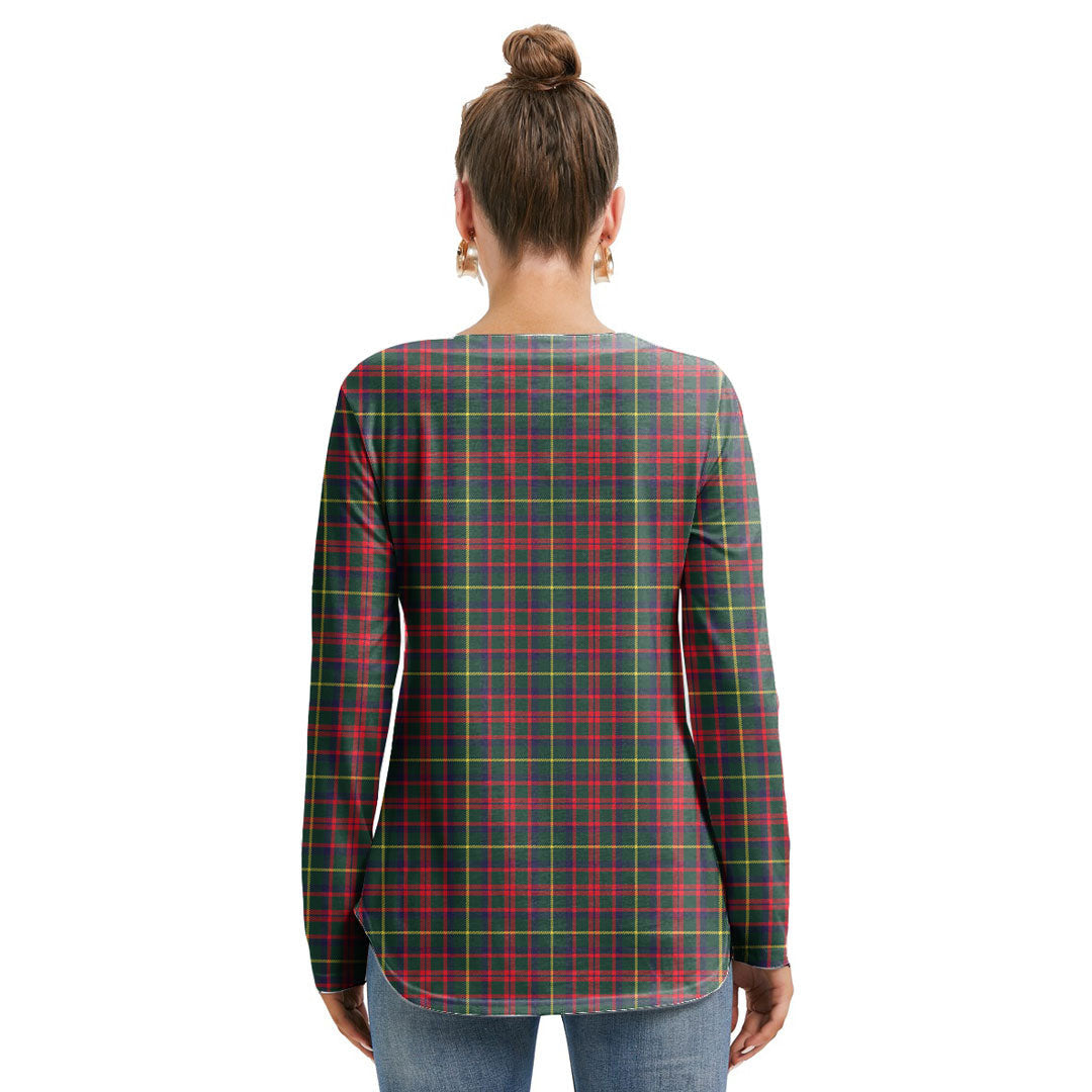 MacKintosh Hunting Modern Tartan Crest Long Sleeve Neckline Tie Sweatshirt