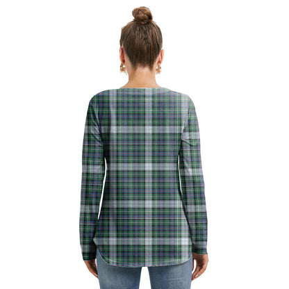 MacKenzie Dress Ancient Tartan Plaid Long Sleeve Neckline Tie Sweatshirt