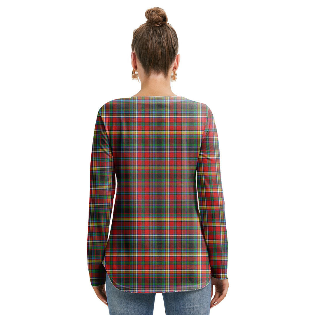 Anderson of Arbrake Tartan Crest Long Sleeve Neckline Tie Sweatshirt