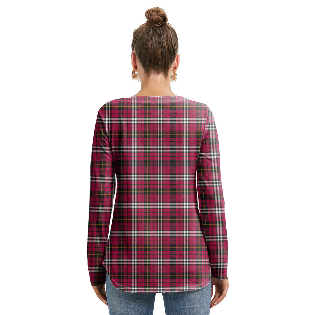 Little Tartan Crest Long Sleeve Neckline Tie Sweatshirt