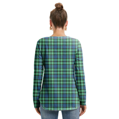 Graham of Montrose Ancient Tartan Crest Long Sleeve Neckline Tie Sweatshirt