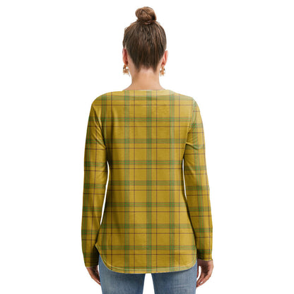 Houston Tartan Crest Long Sleeve Neckline Tie Sweatshirt