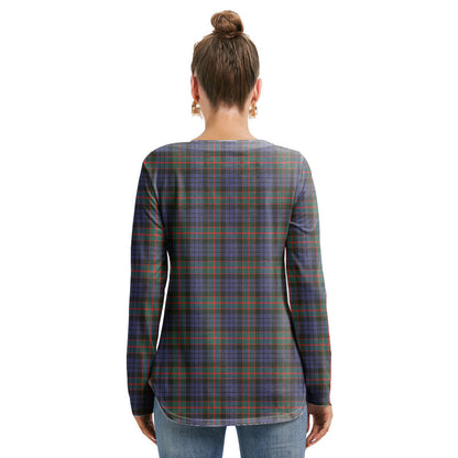 Fletcher of Dunans Tartan Crest Long Sleeve Neckline Tie Sweatshirt